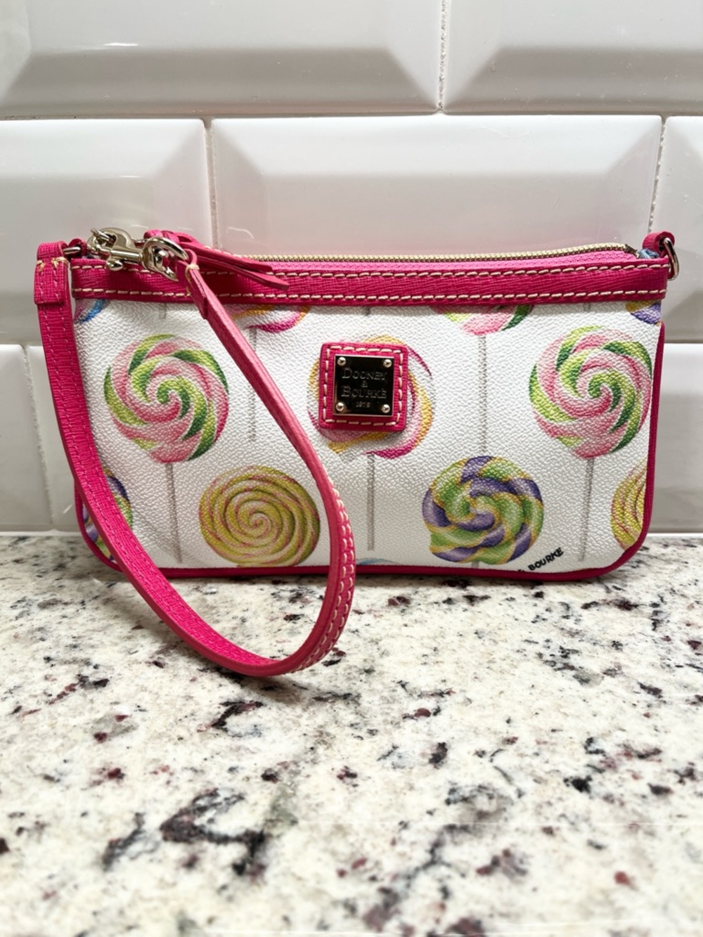 Dooney & Bourke Swirl Lollipop Carrington Wristlet/Mini Bag NWOT